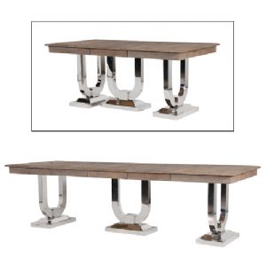 Industrial Chic Pine and Steel Dining Table